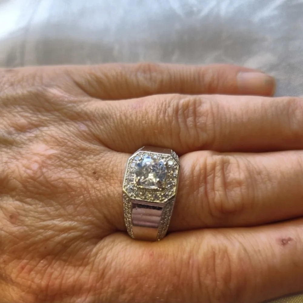 Men AAA Zircon Ring